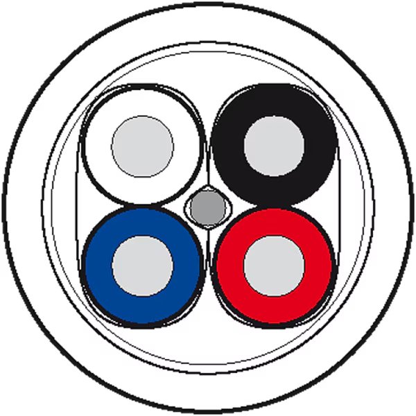 CABLE DRUM Ã˜ 355MM, PUR 2x0.25+2x0.34 shielded vio UL, drag ch 100m, Murr Elektronik, Mfr#: 7000-C0201-8030000